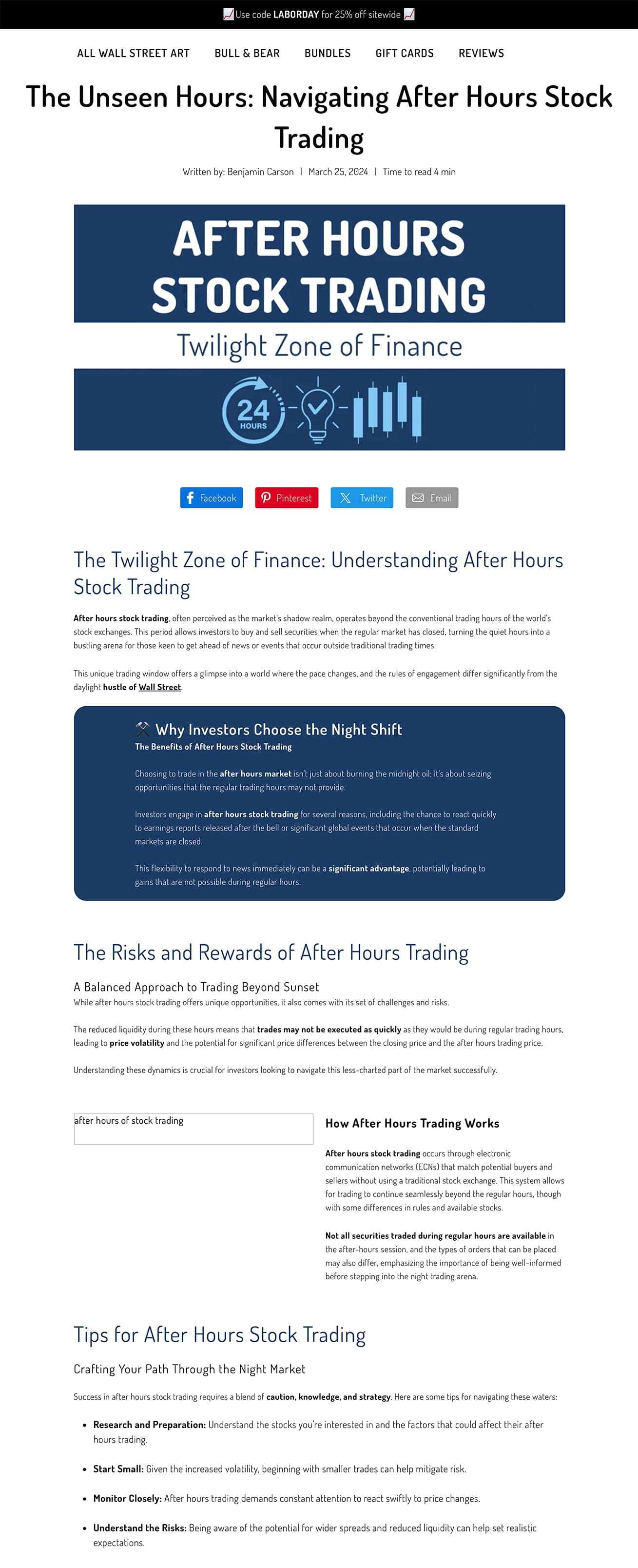 After Hours Blog