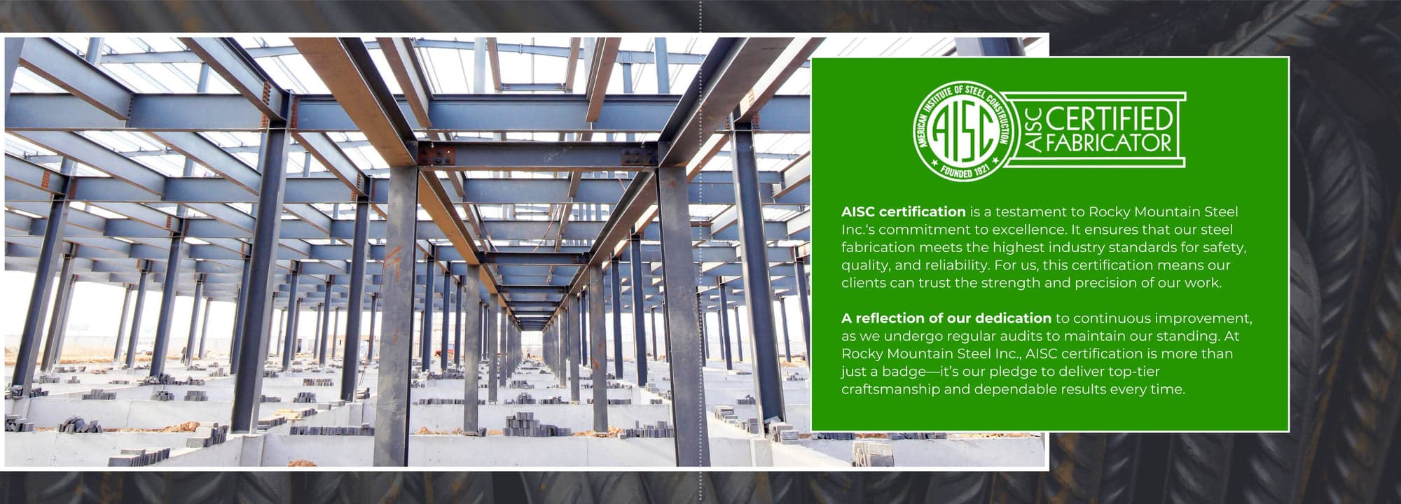 Rocky Mountain Steel - AIST Certified