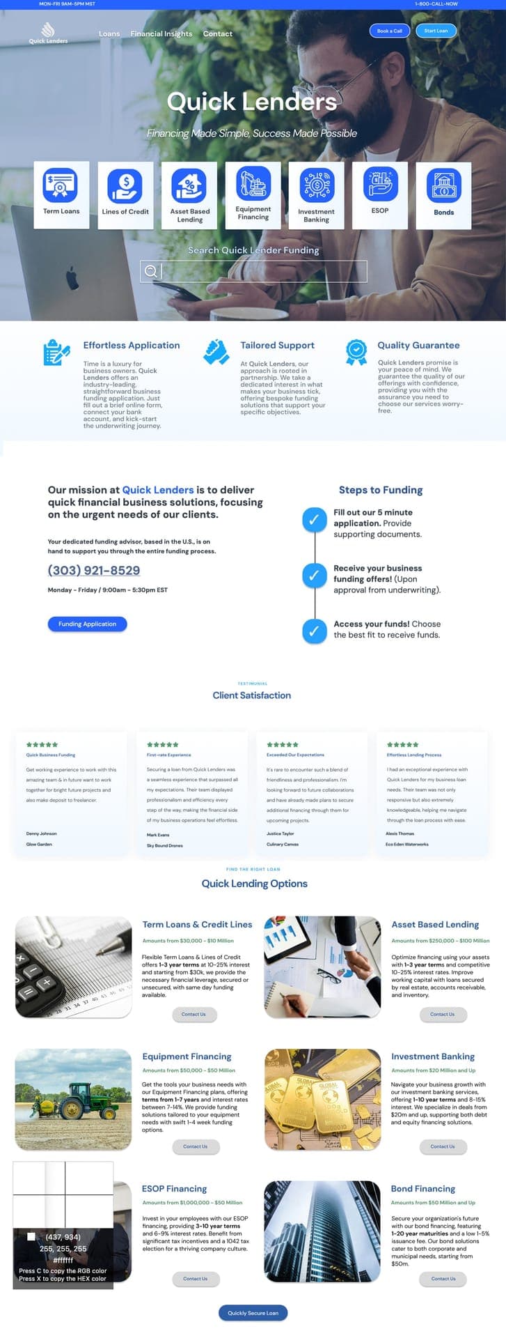 QuickLenders Figma Design - Homepage