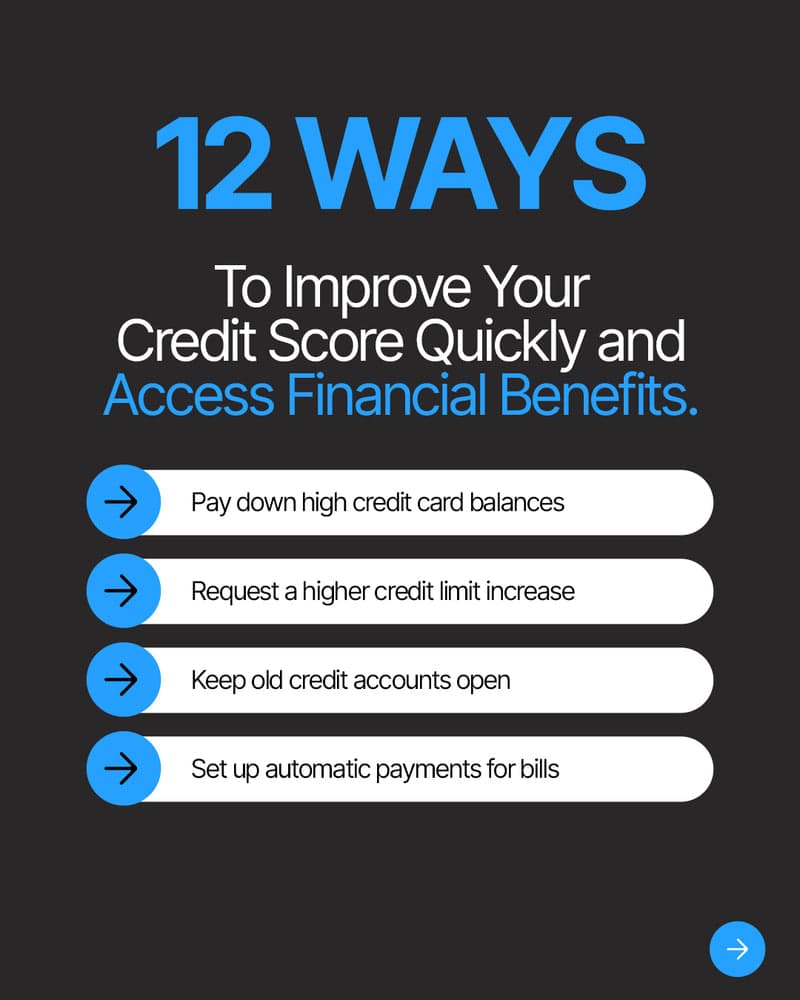 12 Ways to Improve Credit Score